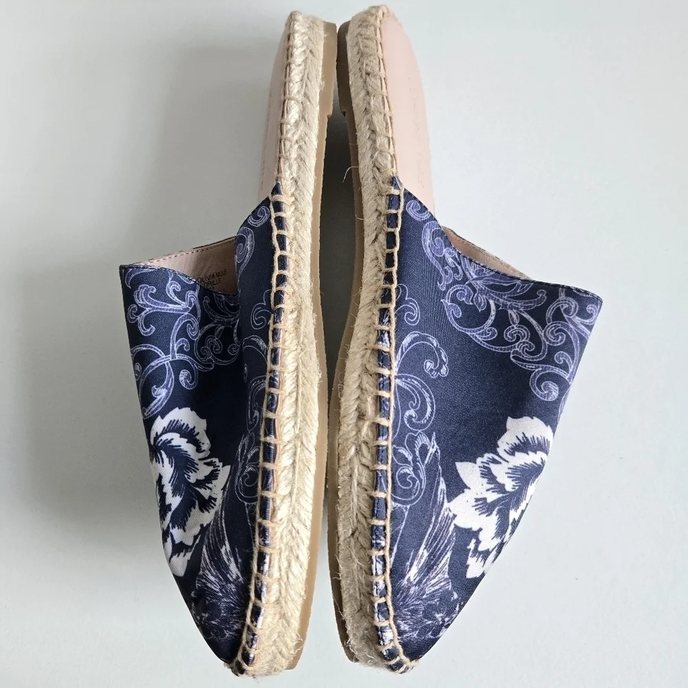 New JOHNNY WAS Olivia Mule Espadrille Flats NWOT Size 8.5